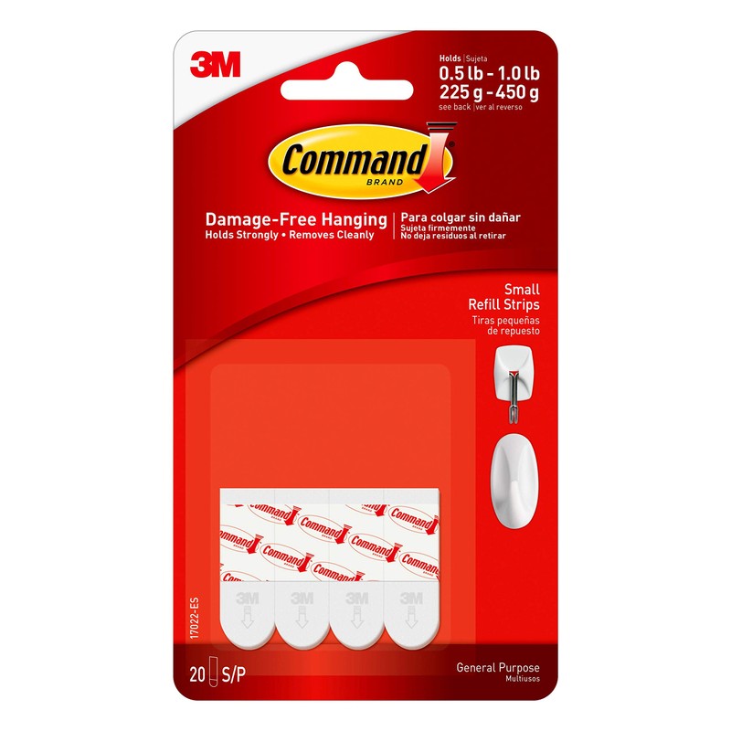 Command Small Refill Adhesive Strips, Damage Free Hanging Wall Adhesive
