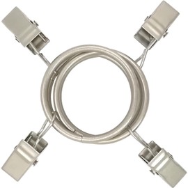 50 Pcs Curtain Rings with Clips Drapery Clips with Rings, Drapes Rings 38mm Interior Diameter Fits up to 1 in Curtain Rod Matte Silver