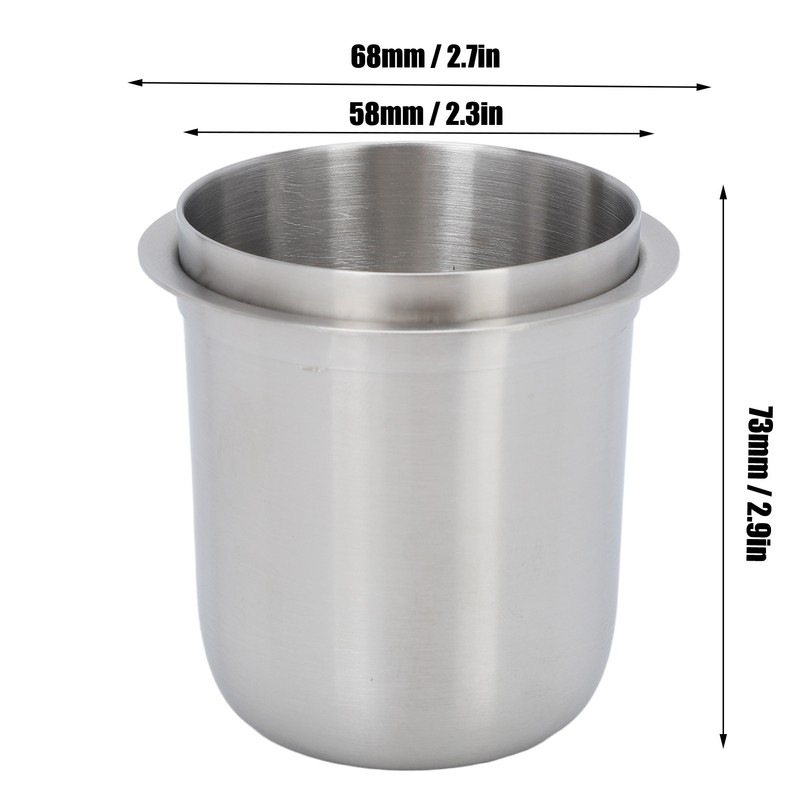 Dosing Cup 150ml 58mm Hands Free Stainless Steel Universal Inverted