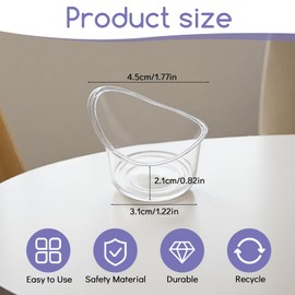 20Pcs Eye Wash Cup Eye Care Tool Rinse and Flush Kit Disposable Portable Plastic Measuring Cup for Quick Effective Soothing Tired Eyes for Travel Cleaning, 5ml