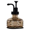OCTMUSTARD 2 Pack Glass Kitchen Soap Dispenser Bathroom, Refillable Liquid