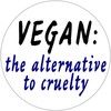 Vegan The Alternative to Cruelty - 25 Pack Circle Stickers