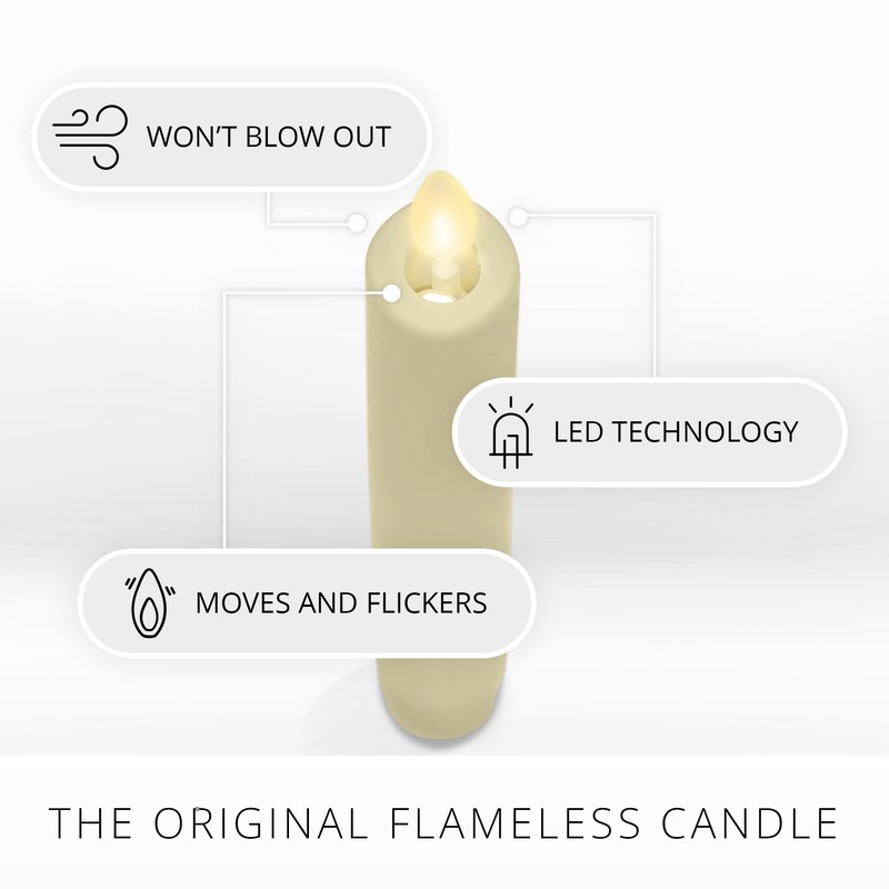 Luminara - Flameless Battery Operated Taper Candle - Ivory -
