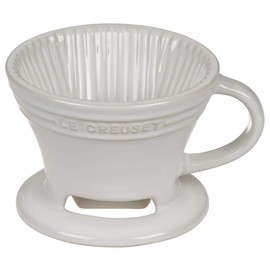 Le Creuset Stoneware Pour Over Coffee Cone, 3.25", White