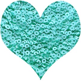 3000Pcs Clay Beads Flat Round Polymer Bead Vinyl Heishi Beads Flat Round Polymer Bead Flat Clay for Jewelry Making Necklace Bracelet (06-Lake Blue)