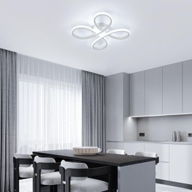 Comely Modern LED Ceiling Light, 30W 3400LM Ceiling Lamp Fixture 6500K Cool White Lighting for Bedroom, Living Room, Dining Room, Kitchen