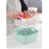 Kitchen Colander Drain Basin 2 in 1 Plastic Basket Strainer