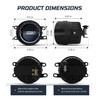 Tequison Unique 3-Mode 7000LM LED Fog Lights Kit for Tacoma