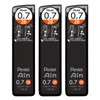 Pentel AMZ-XC2872B3P Sharp Lead, Pentel Ain, 0.7mm, 2B, 3pcs, Black