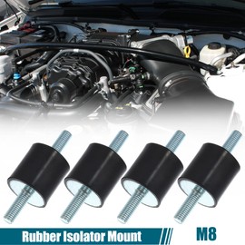 X AUTOHAUX 4pcs M8 Anti Vibration Rubber Isolator Mount 30x30mm for Car Engines