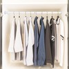 Wardlock 33cm-54cm White Extendable Stainless Steel Wardrobe Rail, Adjustable Clothes