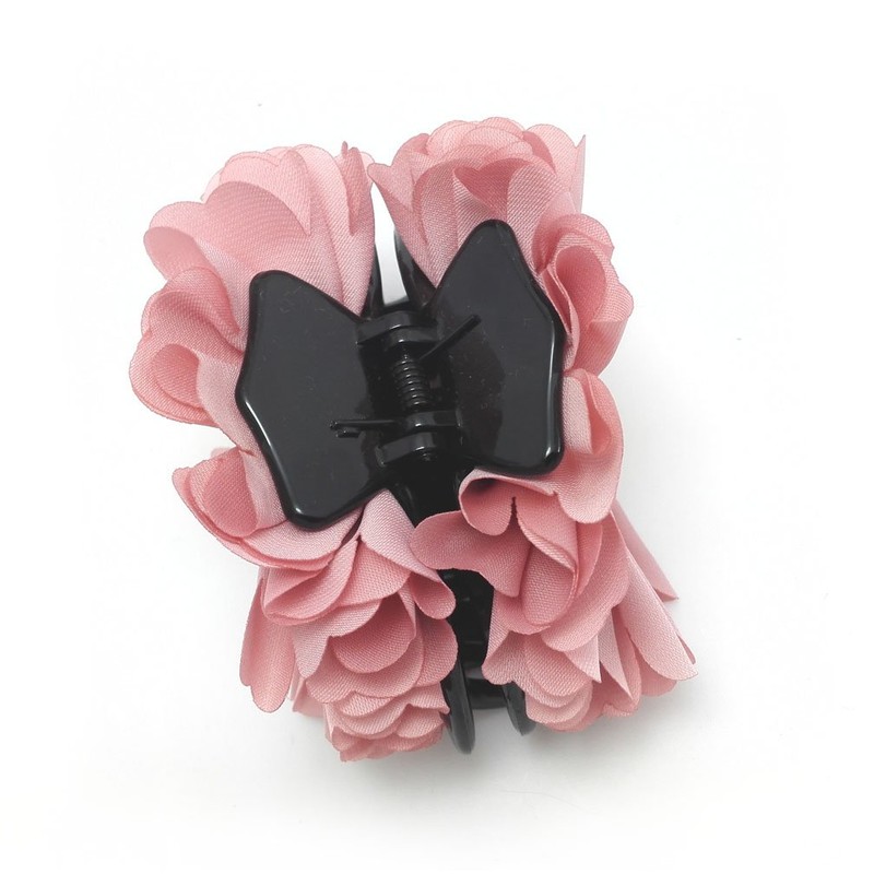 Flower Fabrics Hair Claw Clip (D05) (Light Pink) (D05)