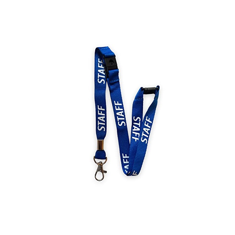 PAC Supplies Global 15mm Colourful STAFF Printed Neck Lanyard With