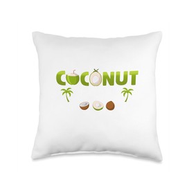 Coconut Palm Coconut Crew Throw Pillow