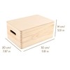 Creative Deco Large Wooden Box, 30 x 20 x 14