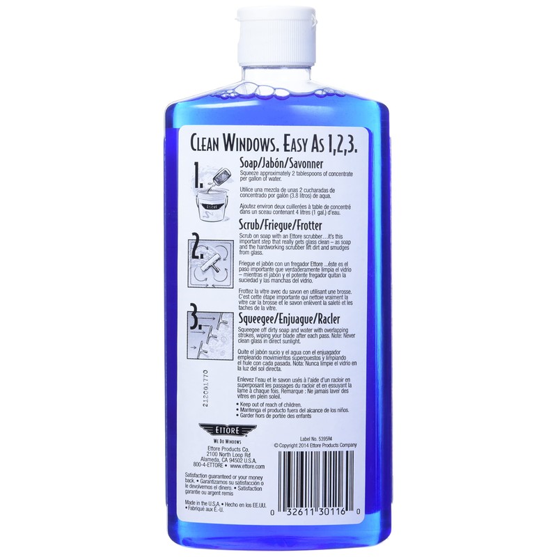 Ettore 30116 Squeegee-Off Window Cleaning Soap, 16-ounces