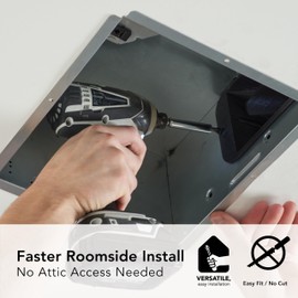 Broan-NuTone AER80K Roomside CleanCover Bathroom Ventilation Exhaust Fan, 80 CFM, 0.7 Sones, White