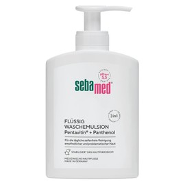 Sebamed Flüssig Wasch-Emulsion mit Pump-Spender 200 ml, seifenfreie Reinigung für empfindliche Haut, gegen Reizungen und Austrocknung, zur Hand-, Gesichts- und Körperreinigung geeignet
