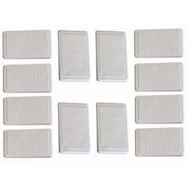12 x fiXte Furniture Wedges Levellers Levelling Shims Soft Rubber Flexible Stackable Wedges in White