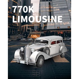 Piececool 3D Puzzles for Adults, Bulletproof Sedan 770k Model Kits Building, Car Model DIY Puzzle Set, Christams Gifts -154 Pcs