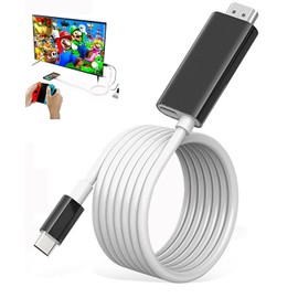 Switch Dock 2023 Switch Replacement Cable, Type C with HDMI Cable, 4K & 1080P Resolution, TV Mode, Switch, Dock & Replacement Cable, Multifunctional, PD Charging, No Delay, Compatible with Switch OLED, Laptop, Tablet, Smartphones, Etc., Travel, Party, Bu