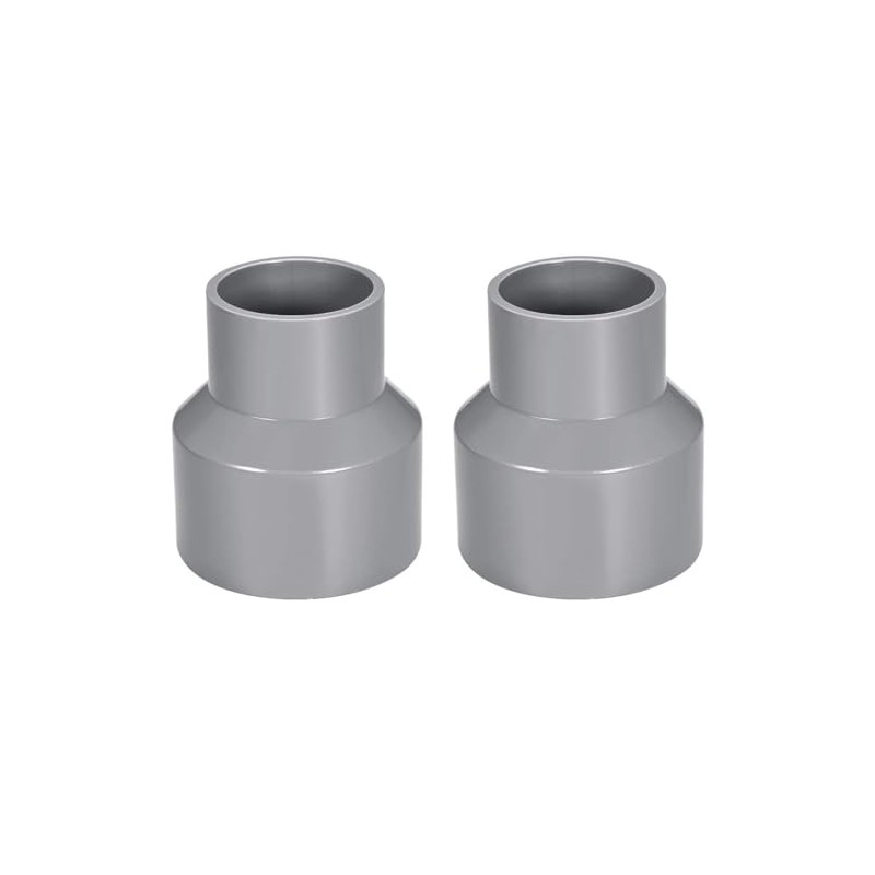 TOP-VIGOR 2Pcs PVC DWV Reducing Coupling, 50mm x 75mm Socket