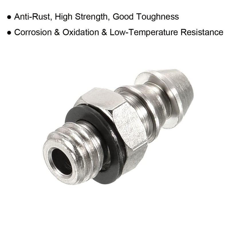 PATIKIL Hose Barb Fitting Straight 5mm Barbed M5x0.8 Male Thread,