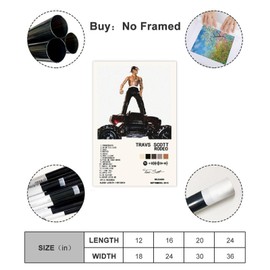 NebulaNova Travis Scott Album Poster 1 Canvas Poster Bedroom Decoration Landscape Office Room Decoration Gift Unframe Style 12 x 18 Inch (30 x 45 cm)