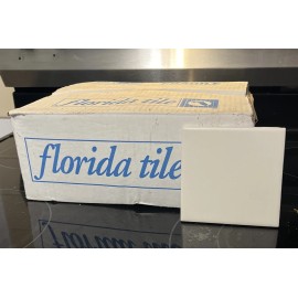 Florida Tile 1 pc. White Matte Ceramic Tile: 4-3/8" by Florida Tile Co.  New Old Stock Rare