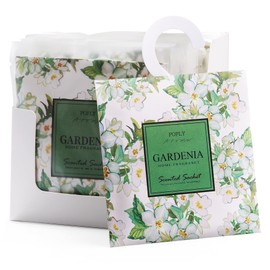 Pofly 12 Pack Large Gardenia Scented Sachets – Hanging Closet & Drawer Deodorizer & Air Freshener, Long-Lasting Aroma