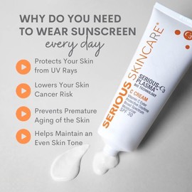 Serious Skincare- Crema facial con vitamina C para mujeres y hombres Hidrata la piel seca Hidratante antiarrugas antienvejecimiento