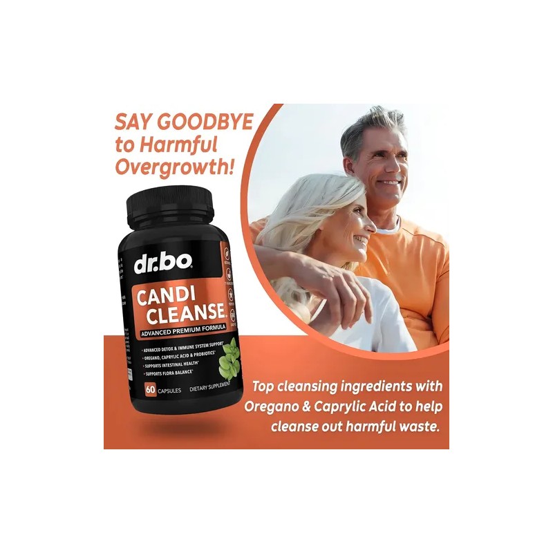 Suplemento Nutricional Dr. Bo Candida CLEANSE Aceite de Orégano Probióticos