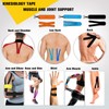 Kinesiology Tape Precut 3 Rolls, Athletic Sports Tape for Muscle