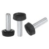 uxcell 20pcs M6 x 20mm Metric Male Thread Knurled Knobs,