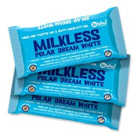 Vegan, Gluten Free, Nut Free | Milkless Polar Dream White Chocolate Bars (3 Pack) | Dairy Free, Soy Free, Sesame Free | Allergy Friendly Snacks | No Whey Foods