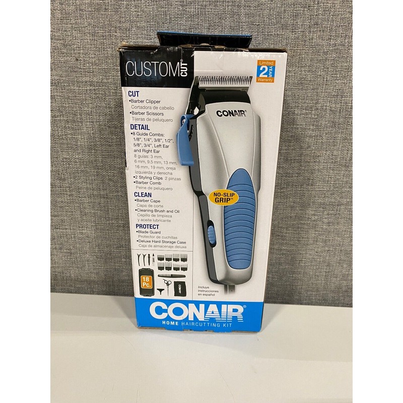 Conair 18 Pc Custom Cut Home Haircutting Kit Clippers Hair