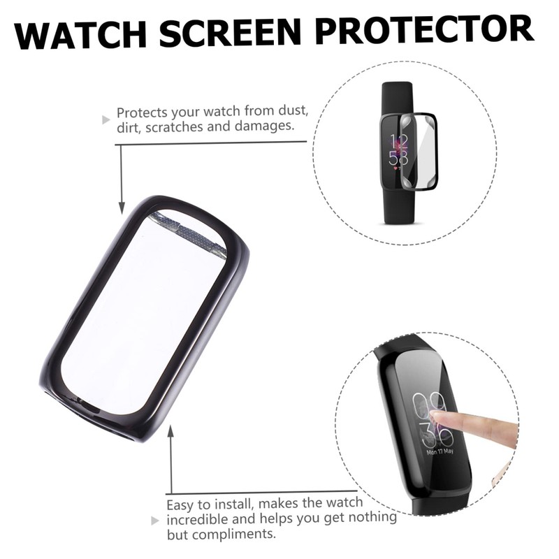 GRIRIW 2pcs Flexible Protective Watch Cover Compatible Anti-Falling TPU to