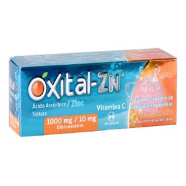 Oxital Zn Vitamina C Y Zinc C/ 10 Tab Sabor Naranja