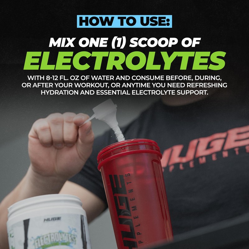 Huge Supplements Electrolytes Powder - Advanced Hydration Formula w/Full Electrolyte