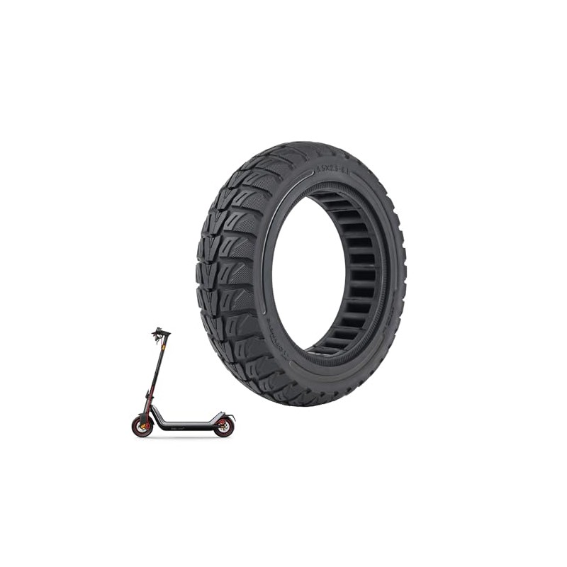 9.5x2.5-6.1 Electric Scooter Tire, Off-Road Replacement Wheels, Tubeless Rubber Tyre
