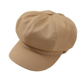 Weuiean KDT-641 Newsboy Hat Cap, Women's, Men's, Hunting Hat, Windproof, Cold Protection, With Brim, UV Protection, Small Face Effect, Stylish, Spring, Summer, Autumn and Winter, Khaki