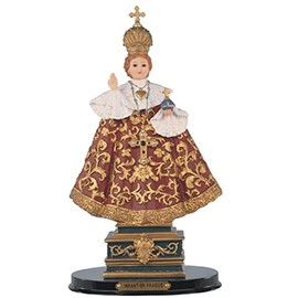 ICE ARMOR 12" H Infant Jesus of Prague Statue Child Jesus of Prague Holy Figurine Religious Decoration Office Desk/Home/Living Room/Table Decor, Perfect House Warming Gifts for New Home