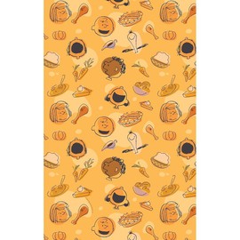 CafePress Peanuts Thanksgiving Gathering Pattern Tea Towel
