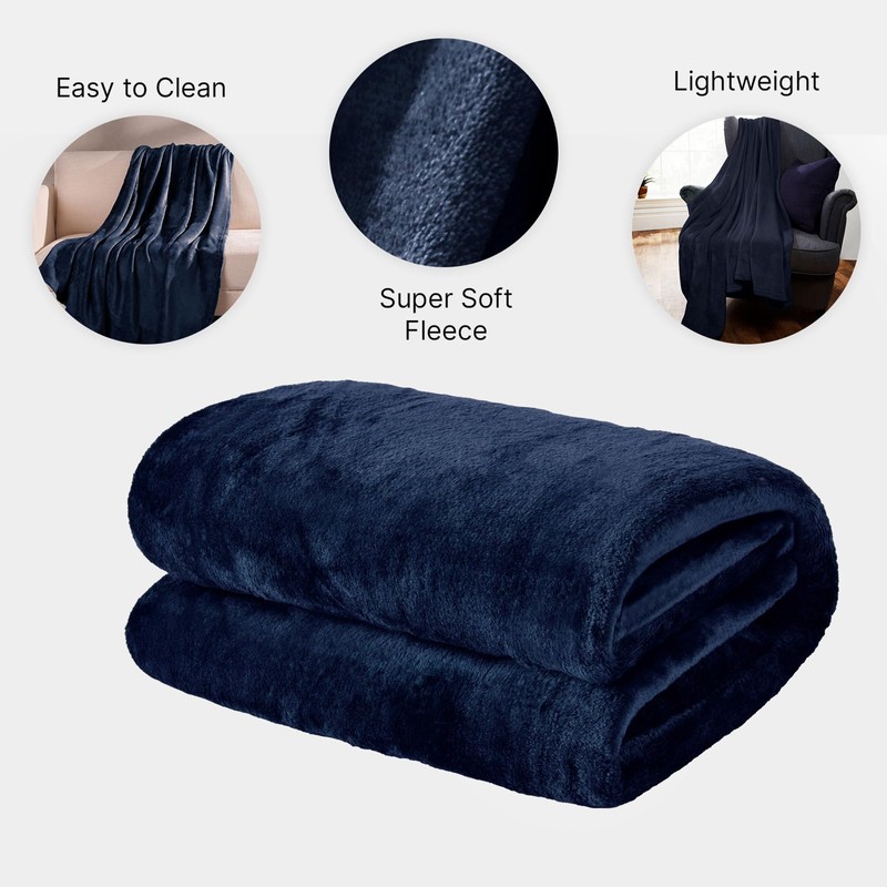 Brentfords Super Ultra Soft Flannel Fleece Blanket Throw Over Large