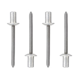ISPINNER 50pcs 3/16" x 3/8" Closed End Aluminum Blind Rivets with Steel Mandrel, 4.8 x 10mm Pop Rivets, Pack of 50