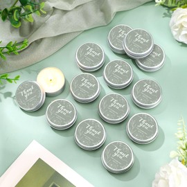MTLEE 50 Pcs Thank You Candles Gift Wedding Favors Baby Shower for Guests 1 oz Lavender Scented Soy Wax Candle Aromatherapy Candle Favors for Bridal Baby Shower(Sage Green,Floral)