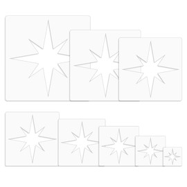 Daomong Star Template Pentagram DIY Cutout Spray Painting Stencils Drawing Decorative Stencils Reusable Star Template(8 Pieces)