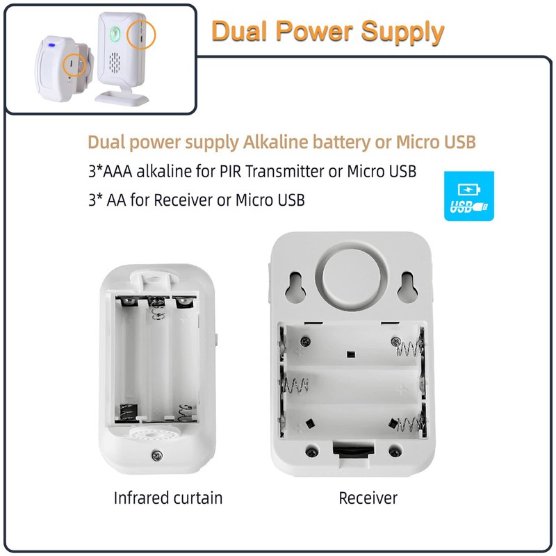 Wireless PIR Motion Sensor Detector Home Store Welcome Buzzer Security