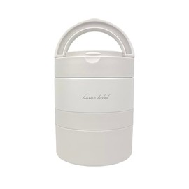 Pearl Metal DC-6007 Articulating Lunch Jar, 23.7 fl oz (700 ml), Stainless Steel, Home Label, Gray White