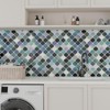 VEELIKE Teal Green Arabesque Backsplash Tile Peel and Stick Backsplash